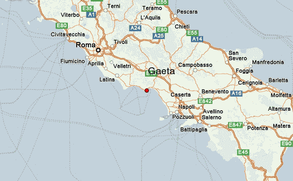 Gaeta map, Italy