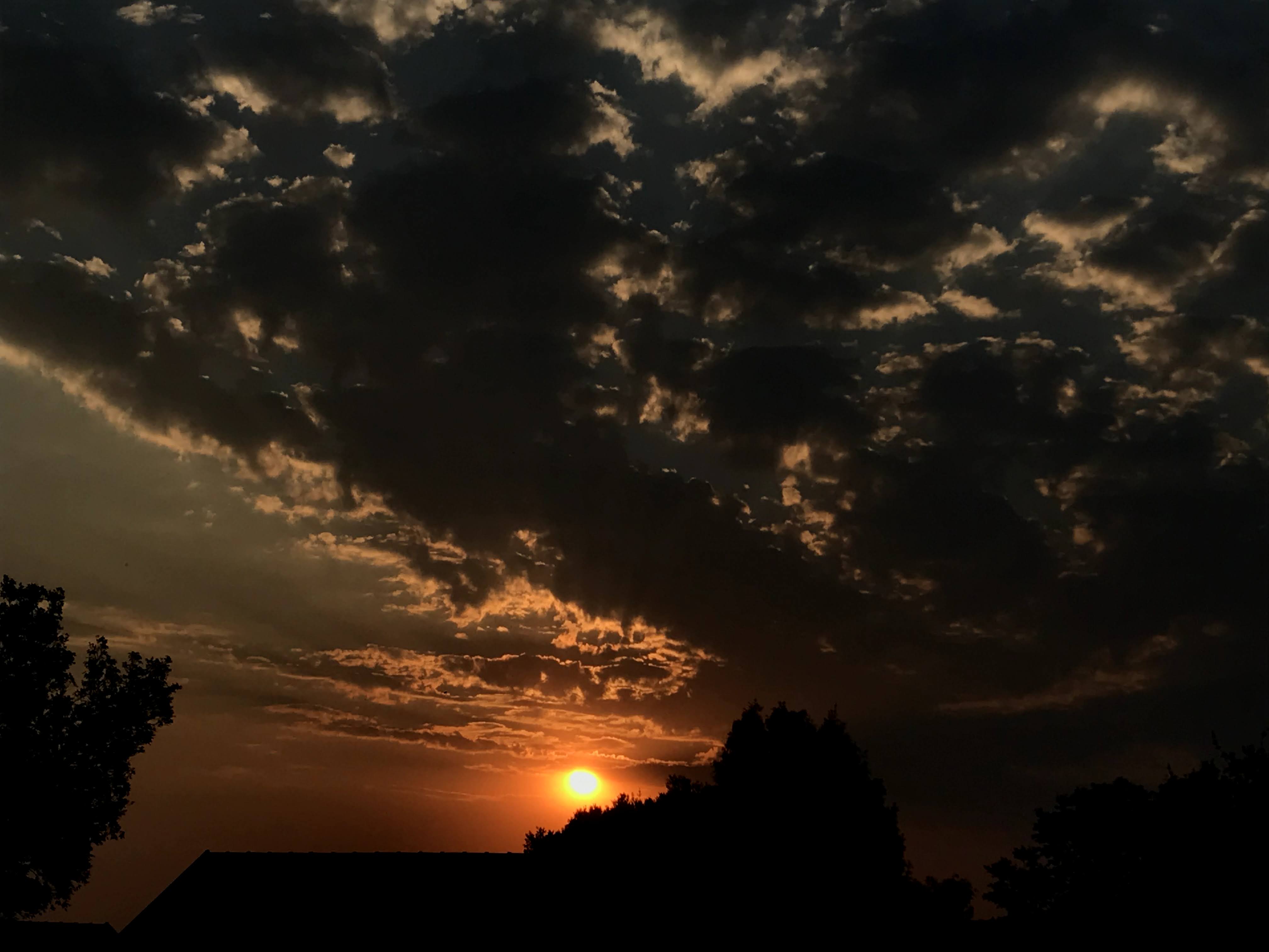 a picture of a sunset