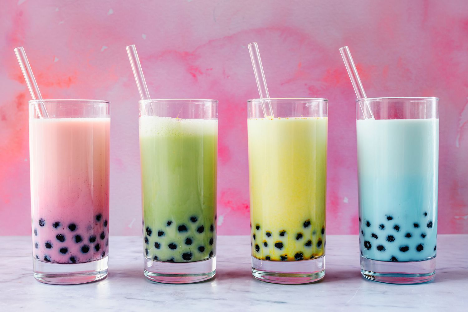 Different types of bubble tea