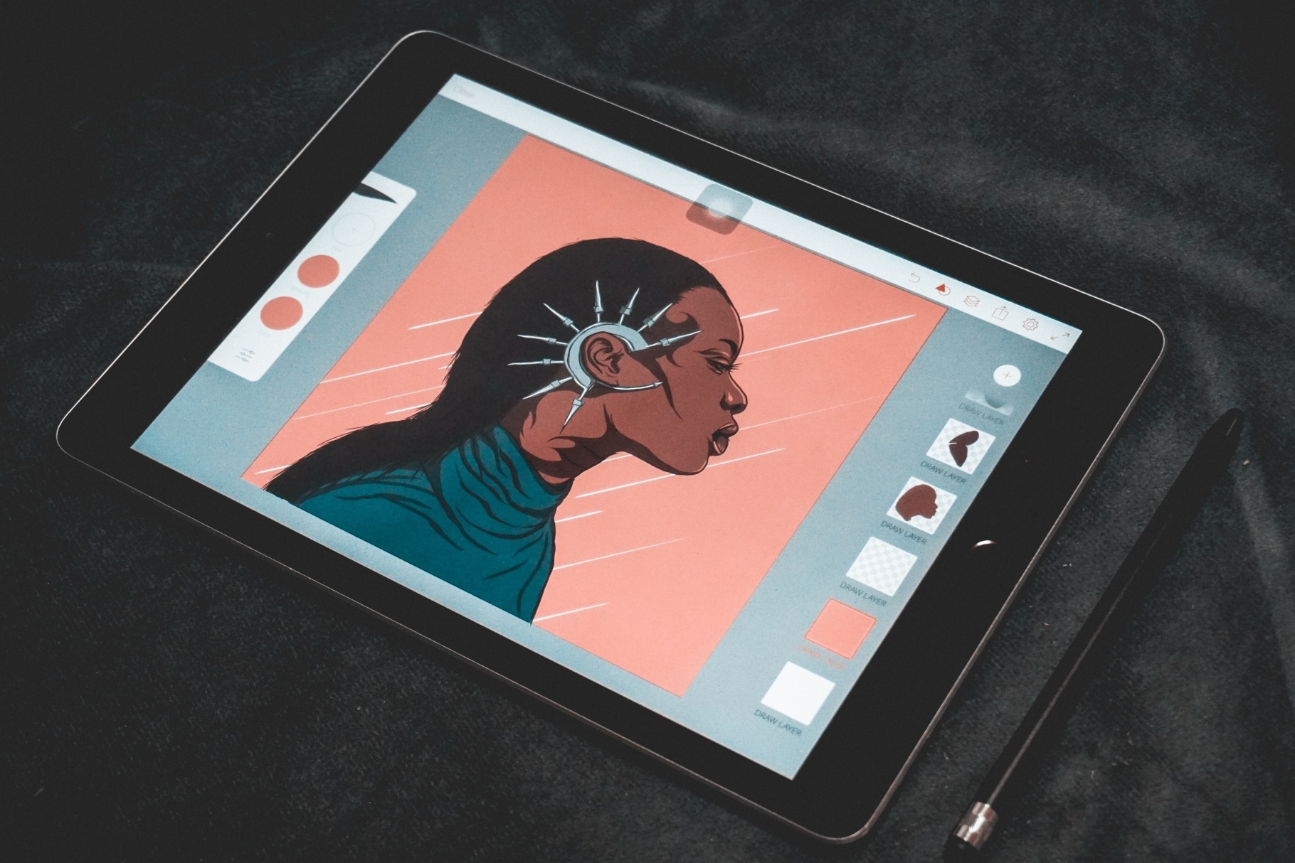 Ipad with digital art