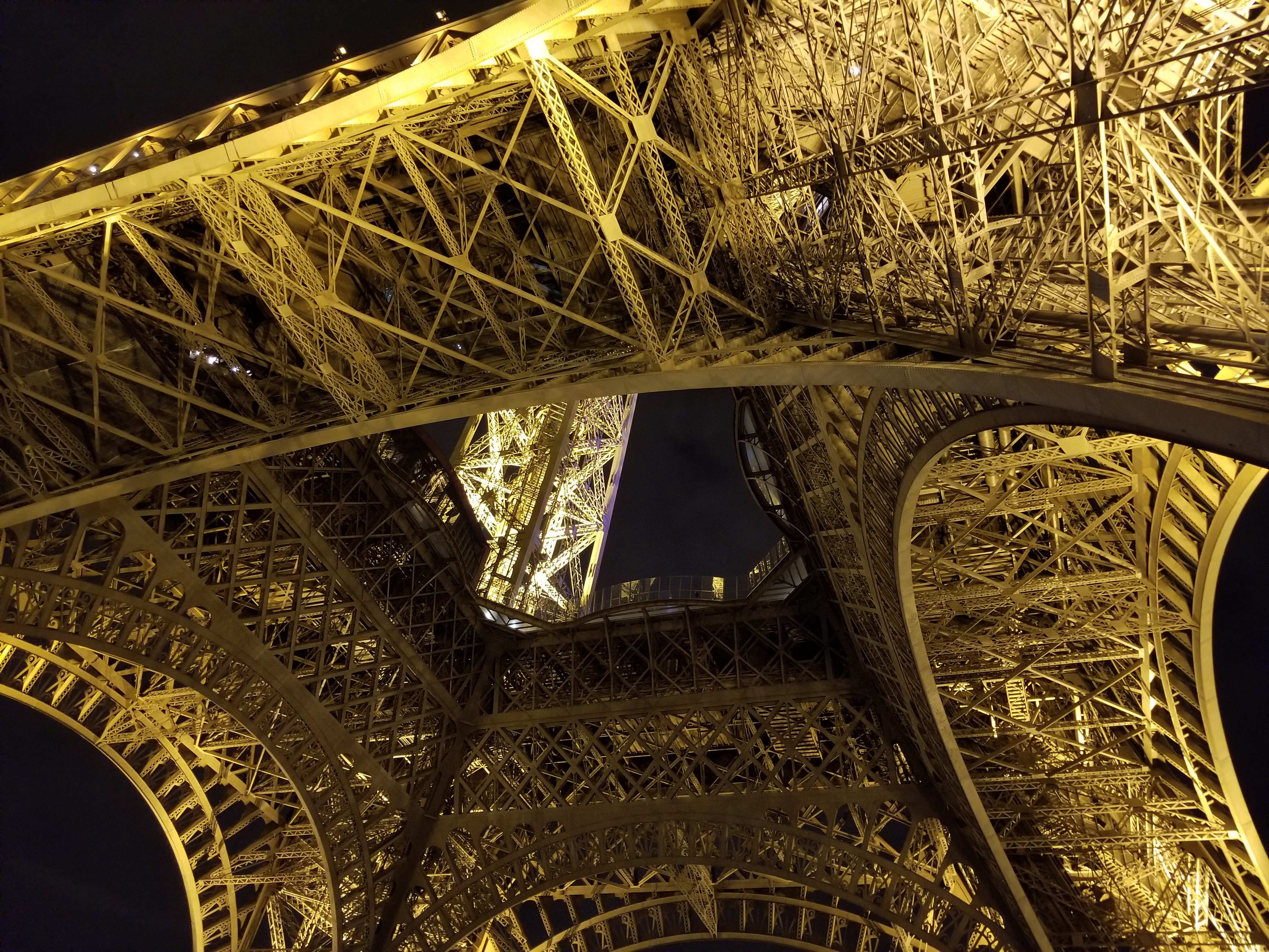 photo under the eiffel tower