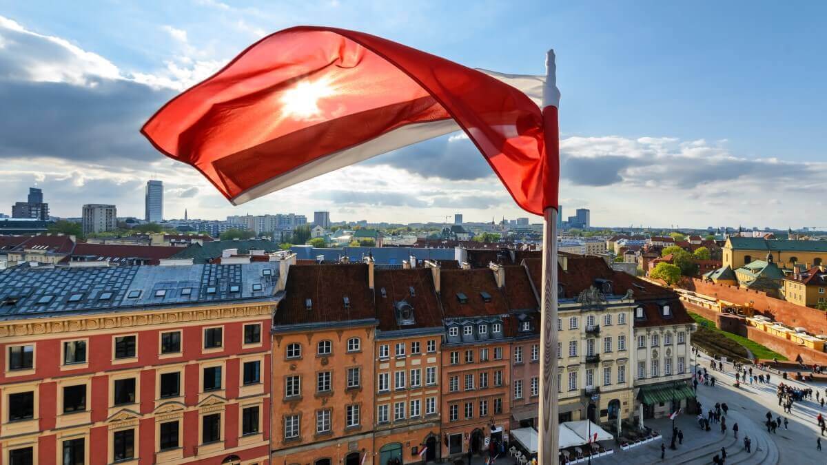 Polish city and flag