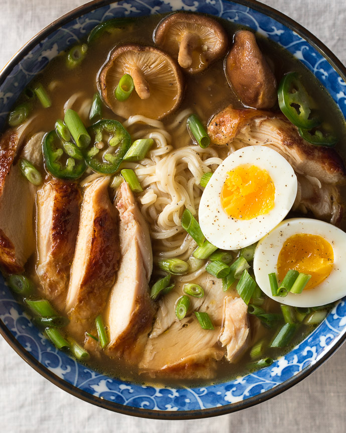 add real chicken to ramen