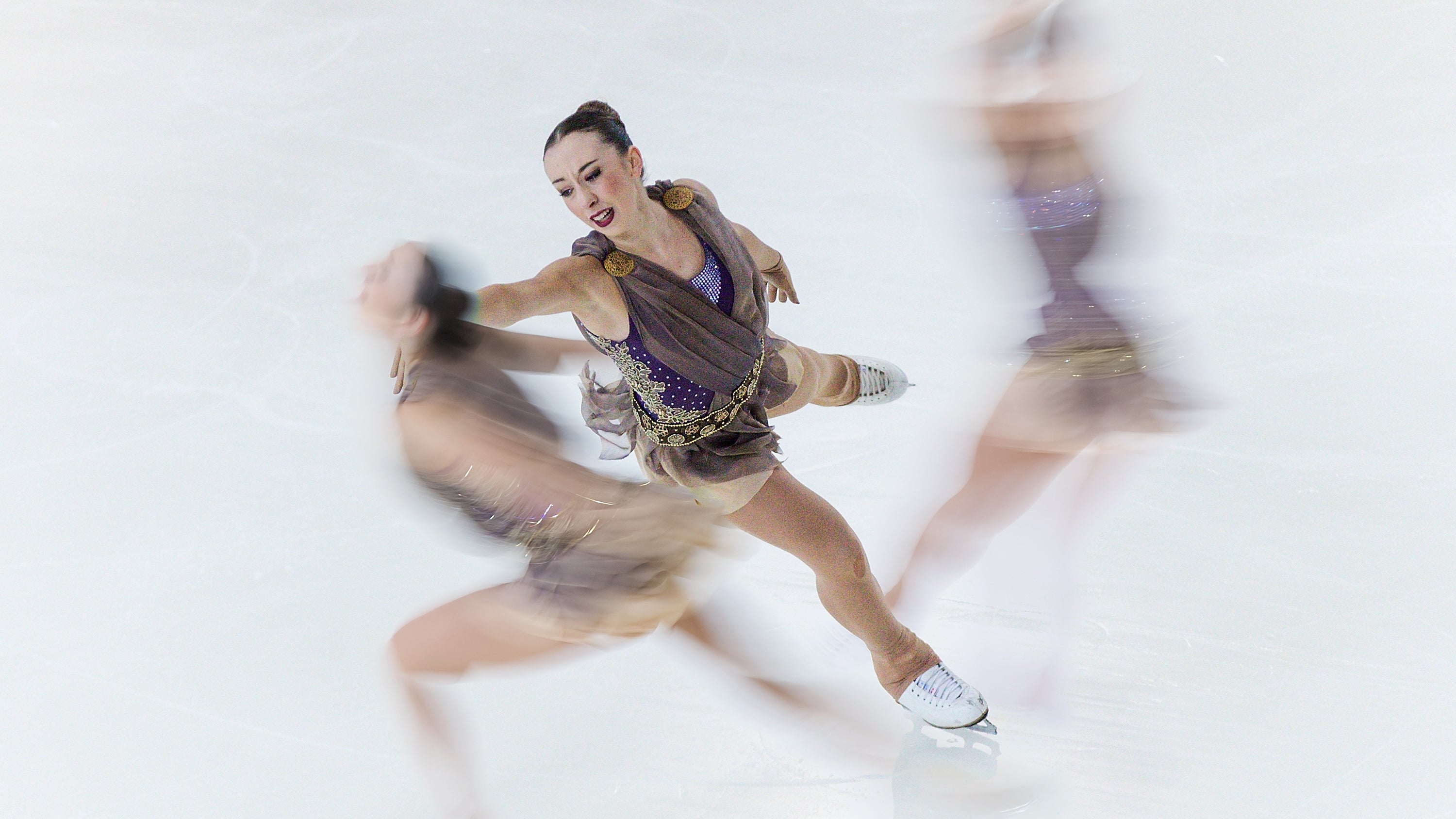 Long exposure shot of skater