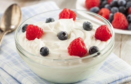 Creamy Turkish yogurt is sometimes served as a dessert, topped with fresh or dried fruit.