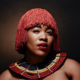 A picture of South African artist, Thandiswa Mazwai
