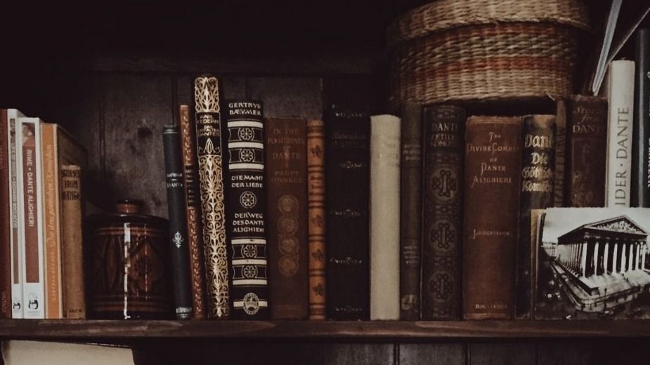 old bookshelves