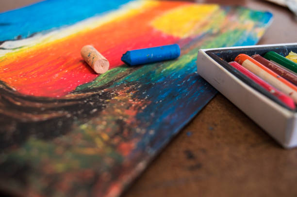 oil pastel landscape