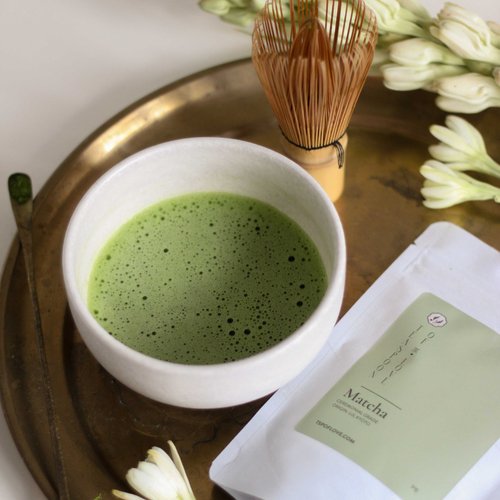 A cup of matcha tea