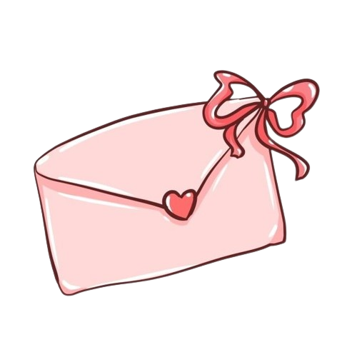 a pink envelope