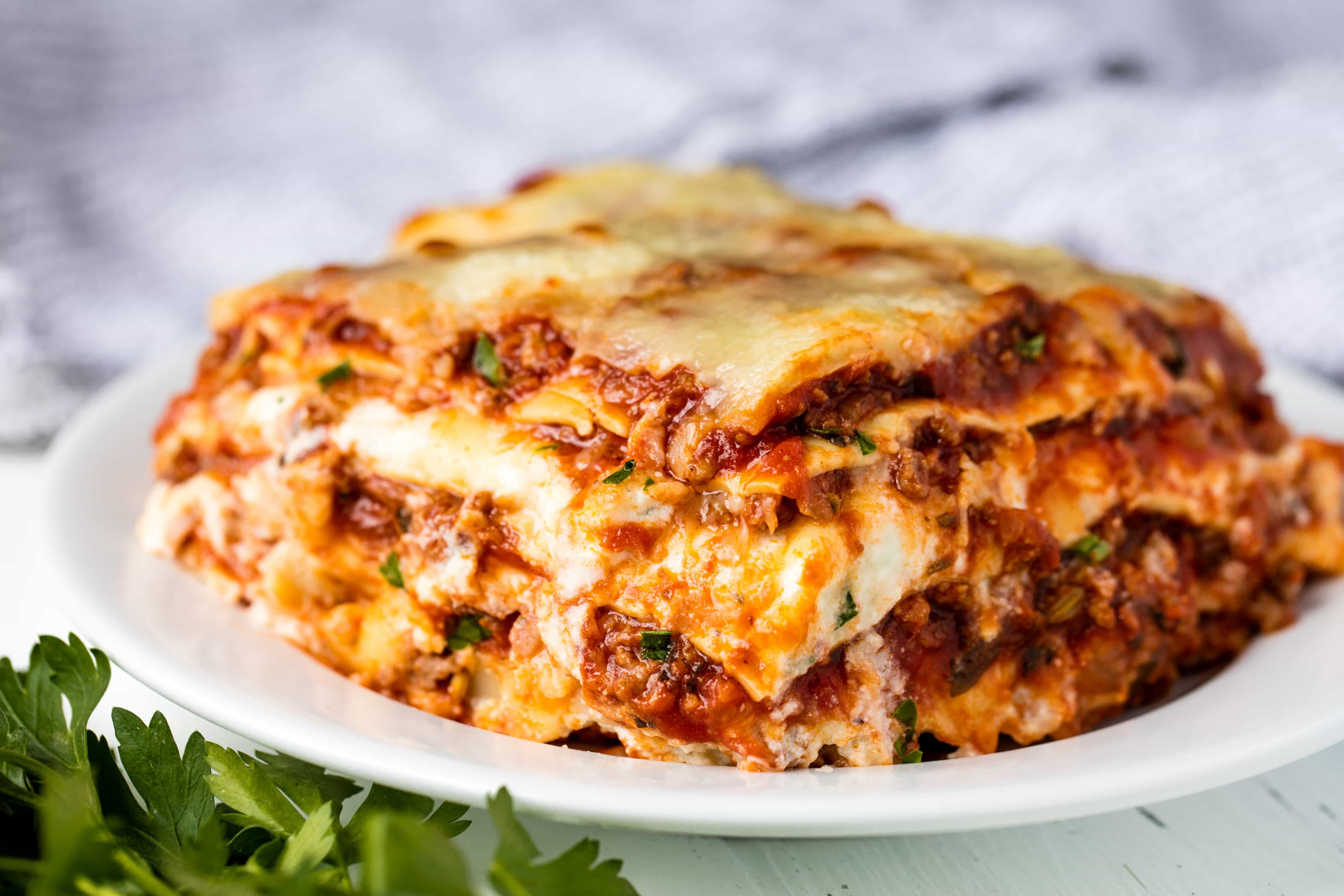 Lasagna on a plate