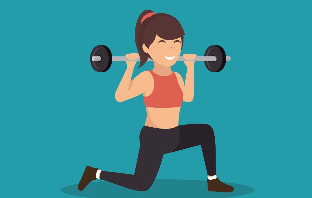 woman lifting weights