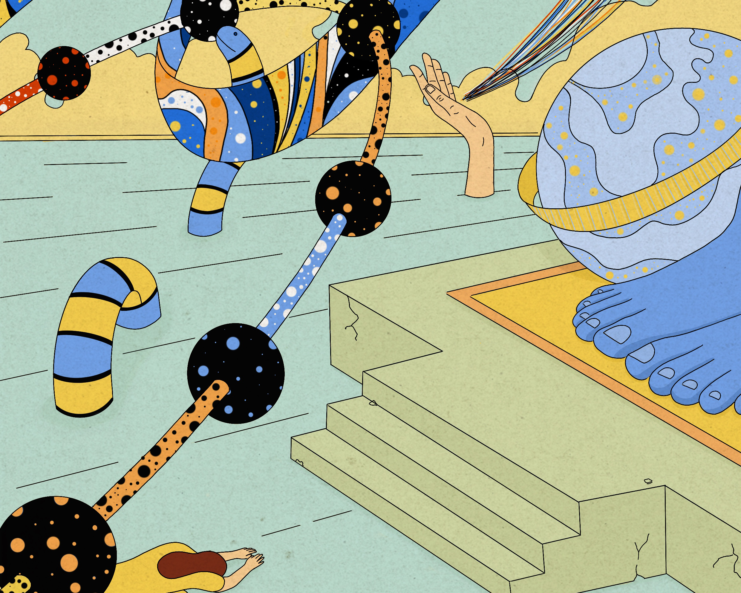 Illustration of a different world