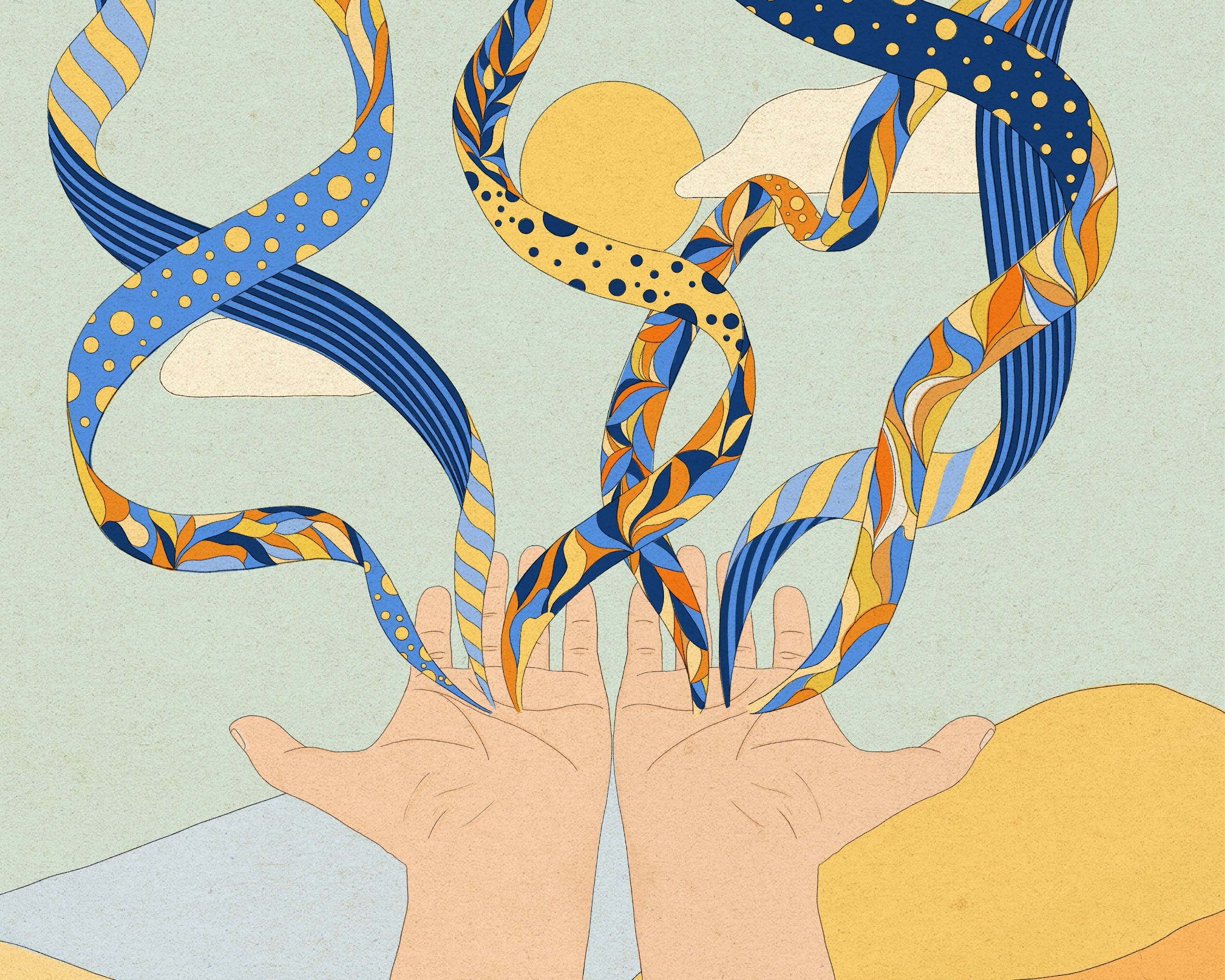 Illustration of hands