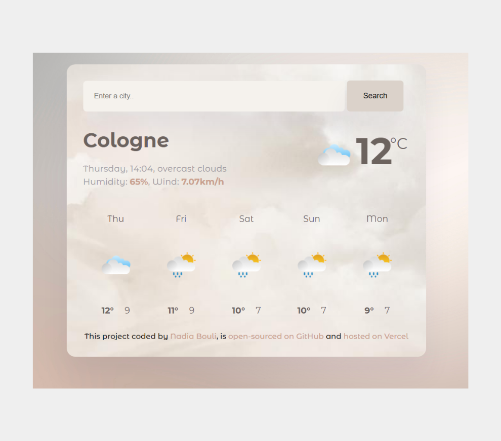 Weather application project