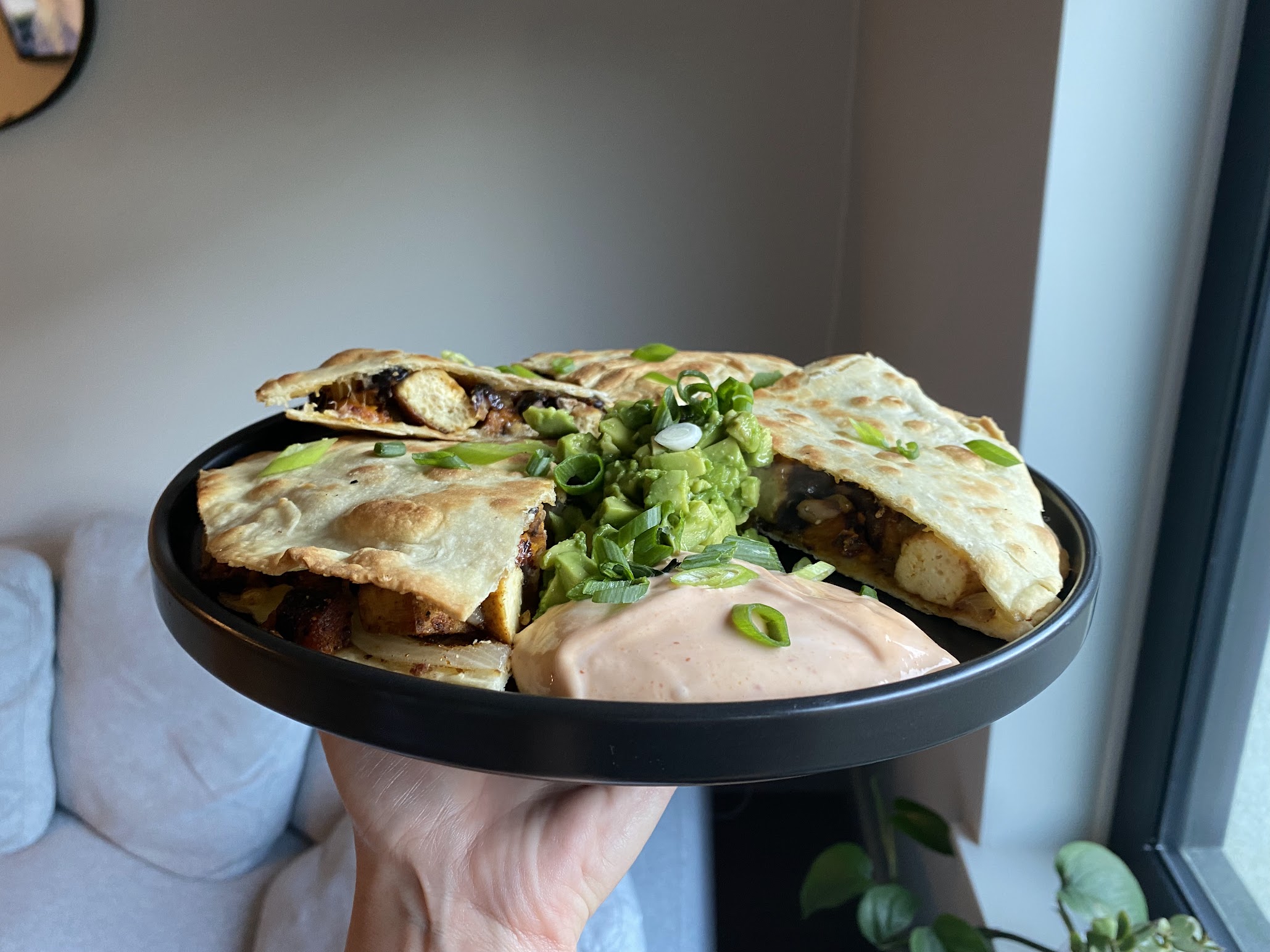 plant based quesidilla