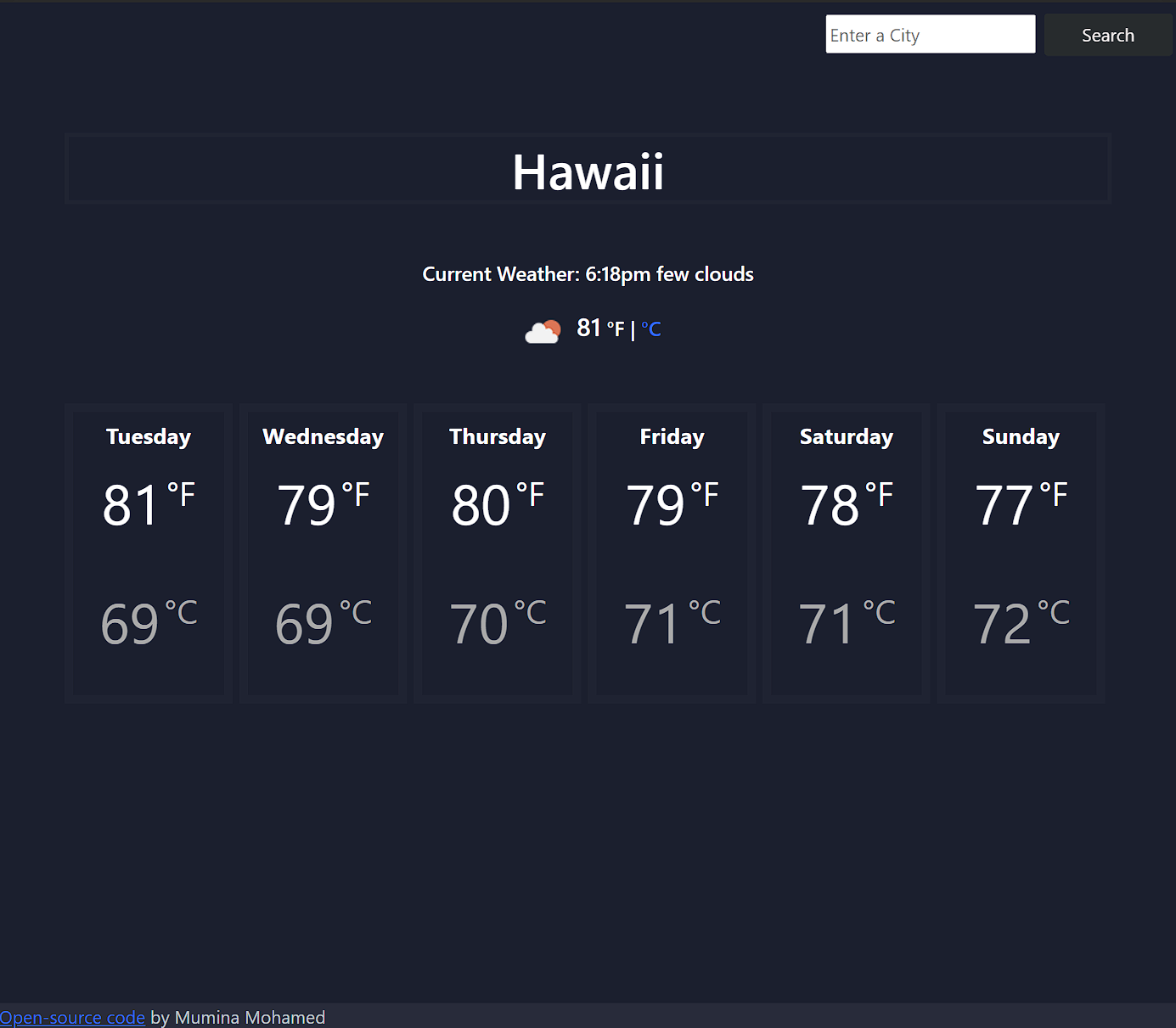 weather project preview