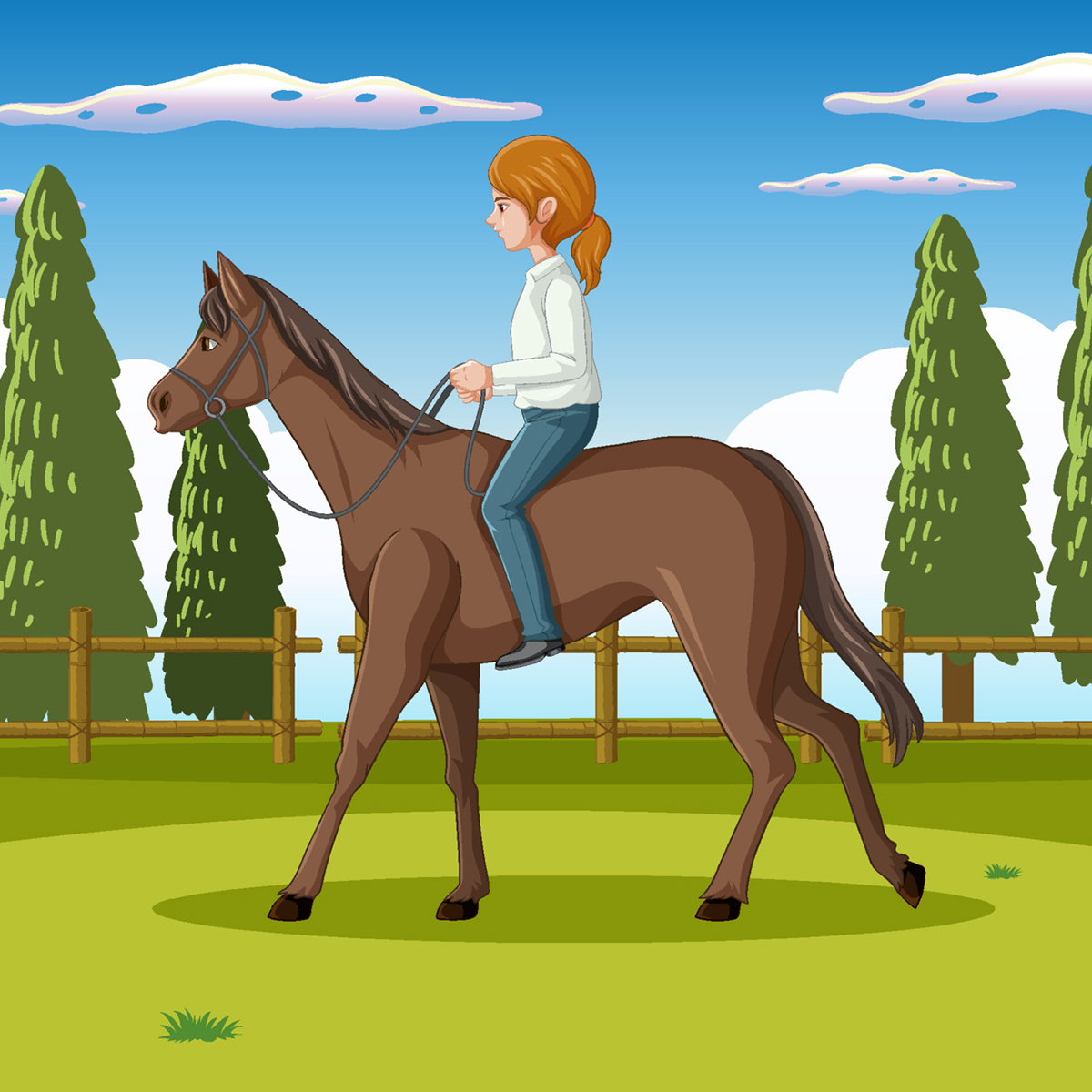 Woman horseriding