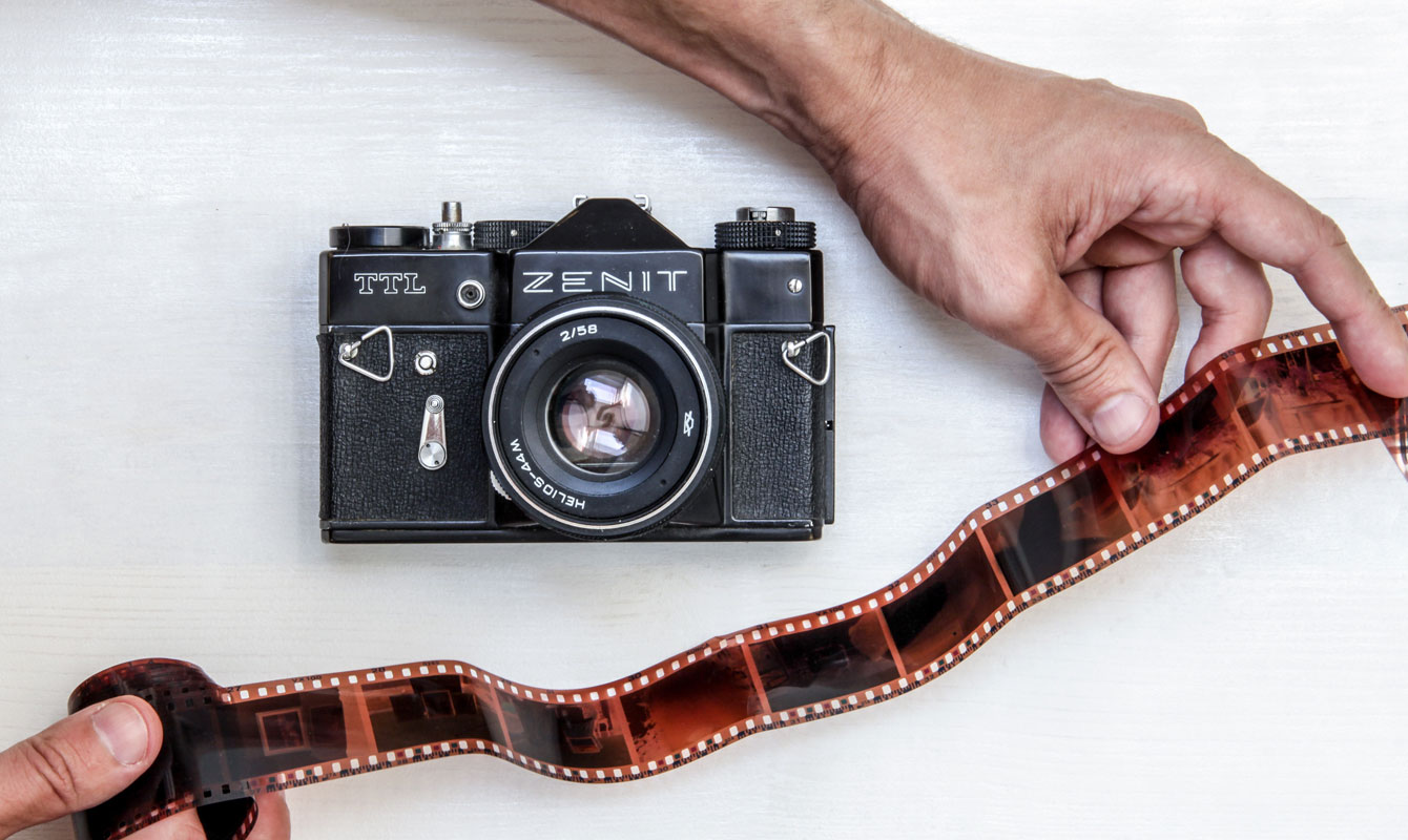 Film camera with film