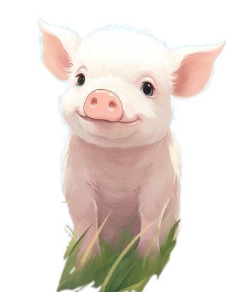 A cute pig