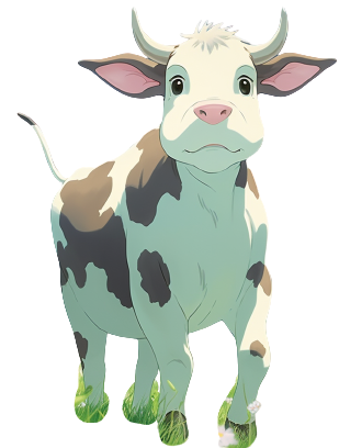 A cute cow