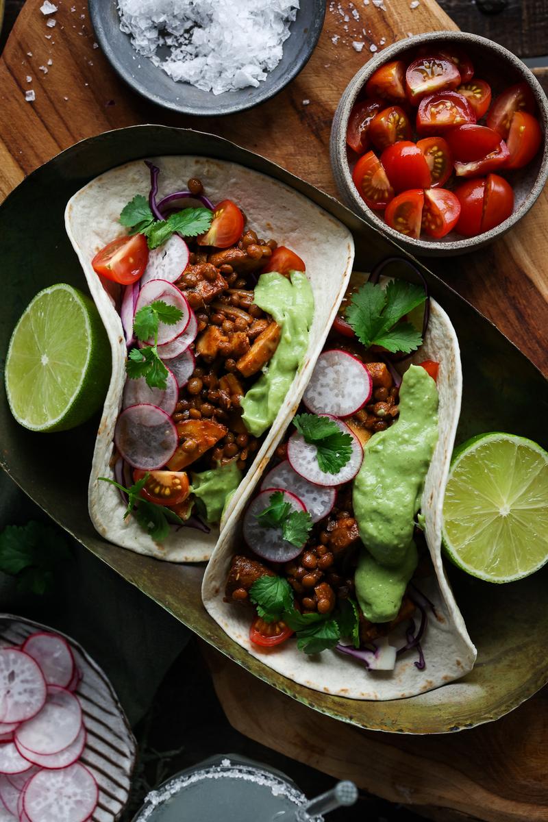 mushroom-lentil-tacos