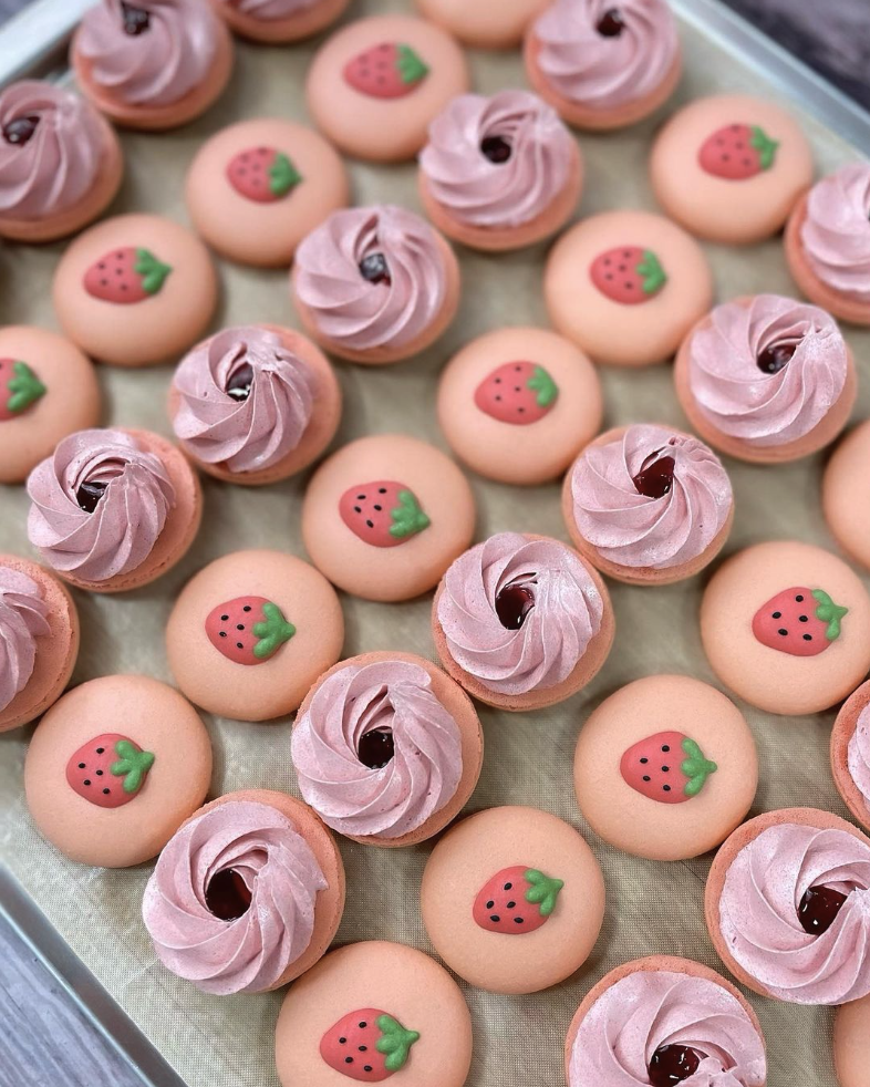 Sugar Bean - Strawberry Yogurt Macarons
