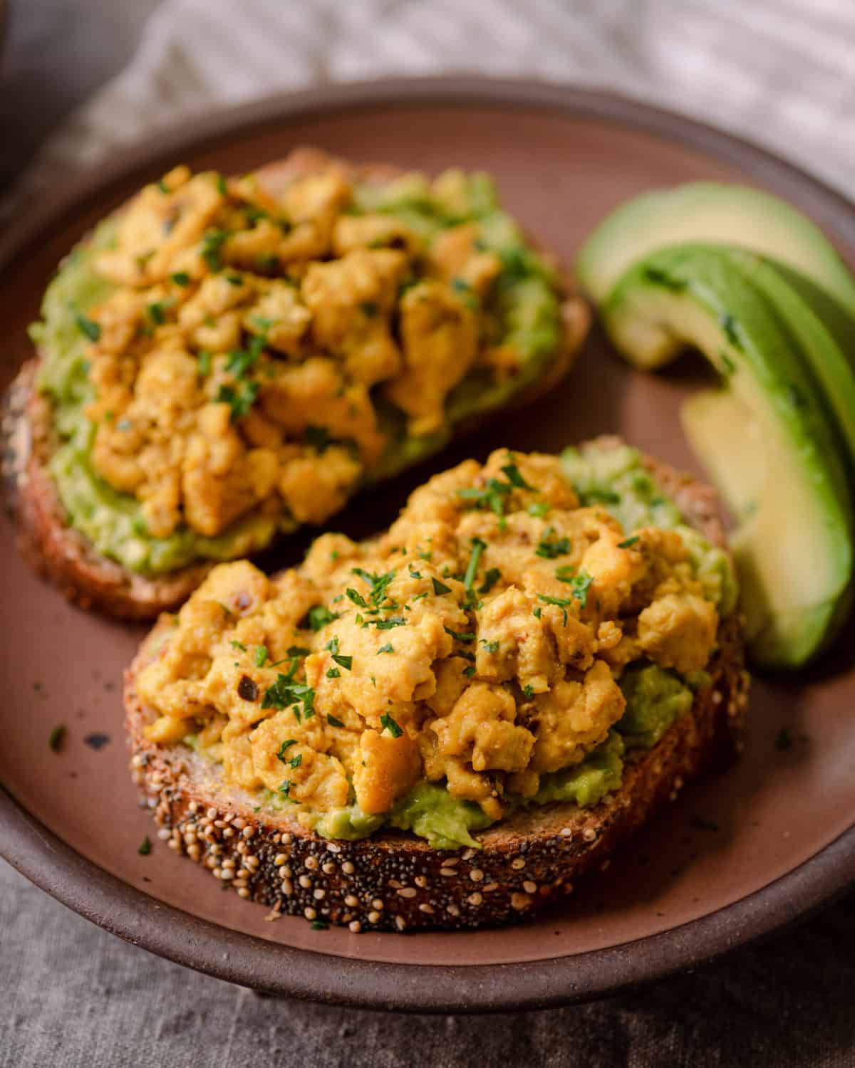 Tofu Scramble On Avocado Toast