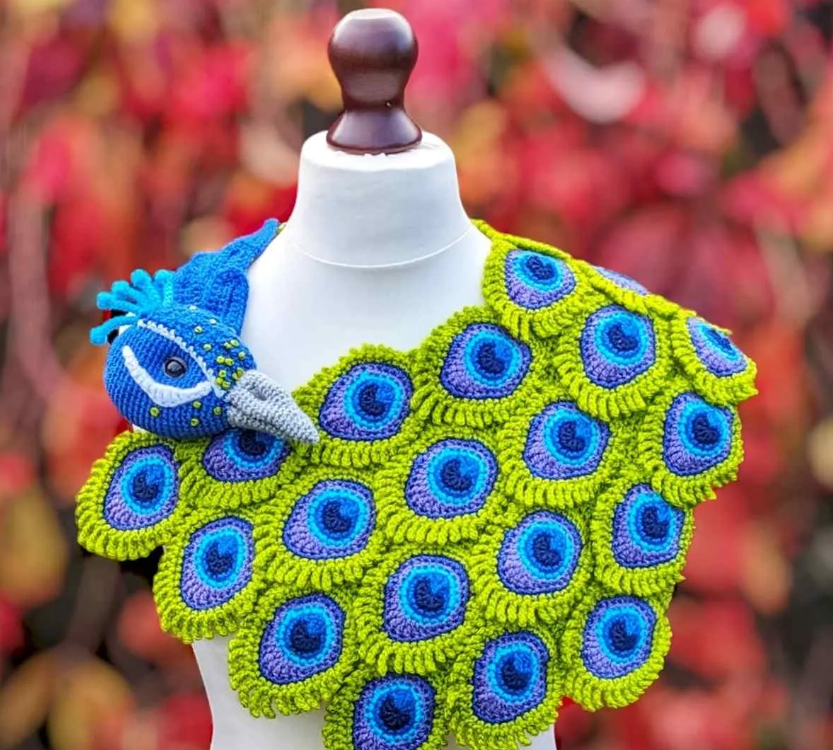 Peacock shawl