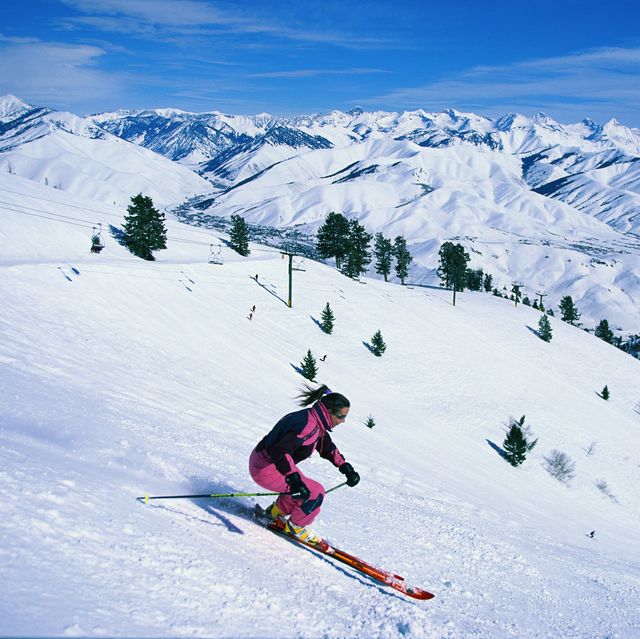 Woman skiing