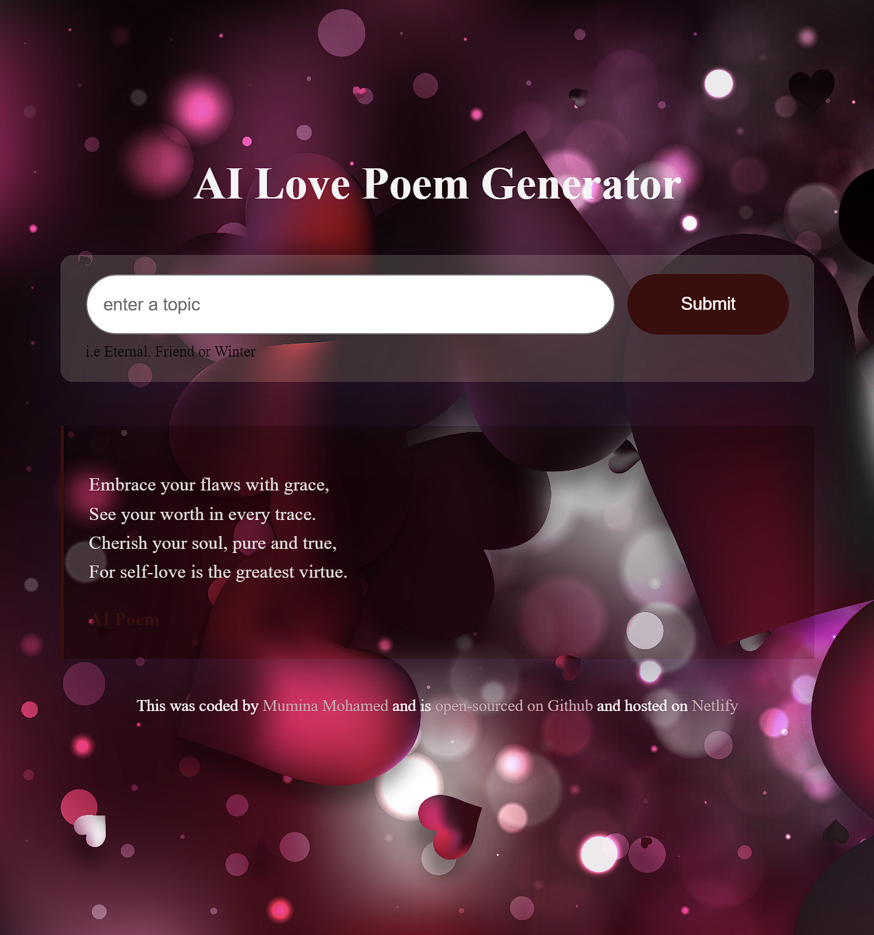 poem project preview