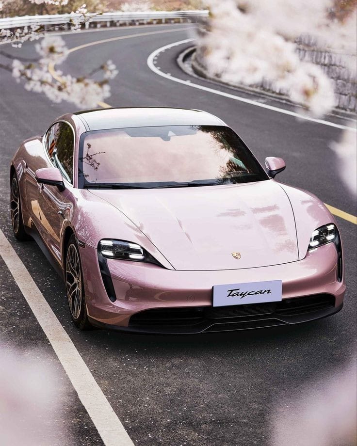 Image of Porsche in metallic pink