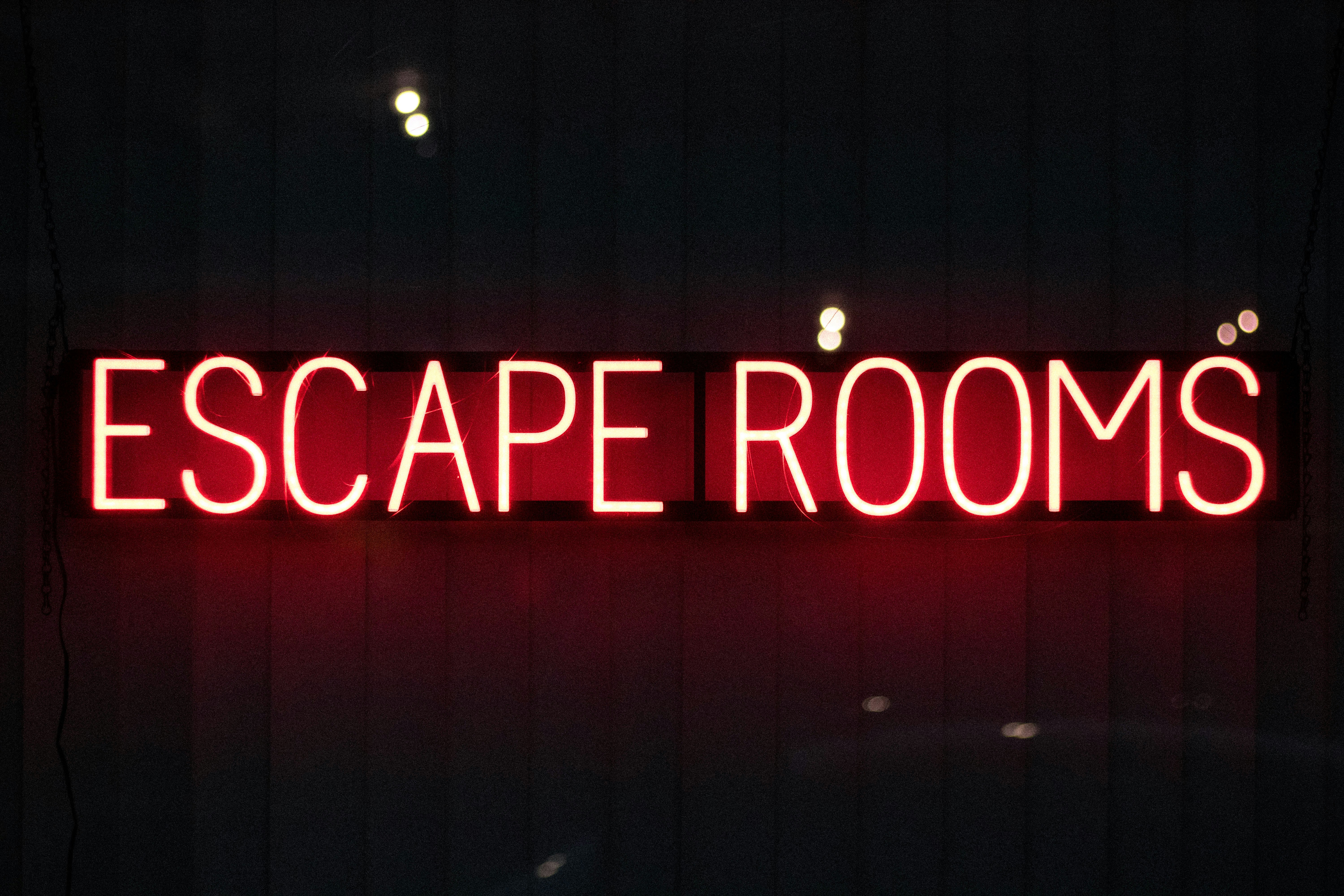 escape room sign