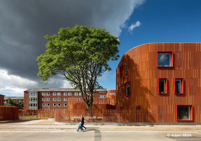 terracotta clad building