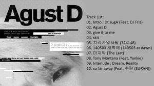 Agust D Album Art