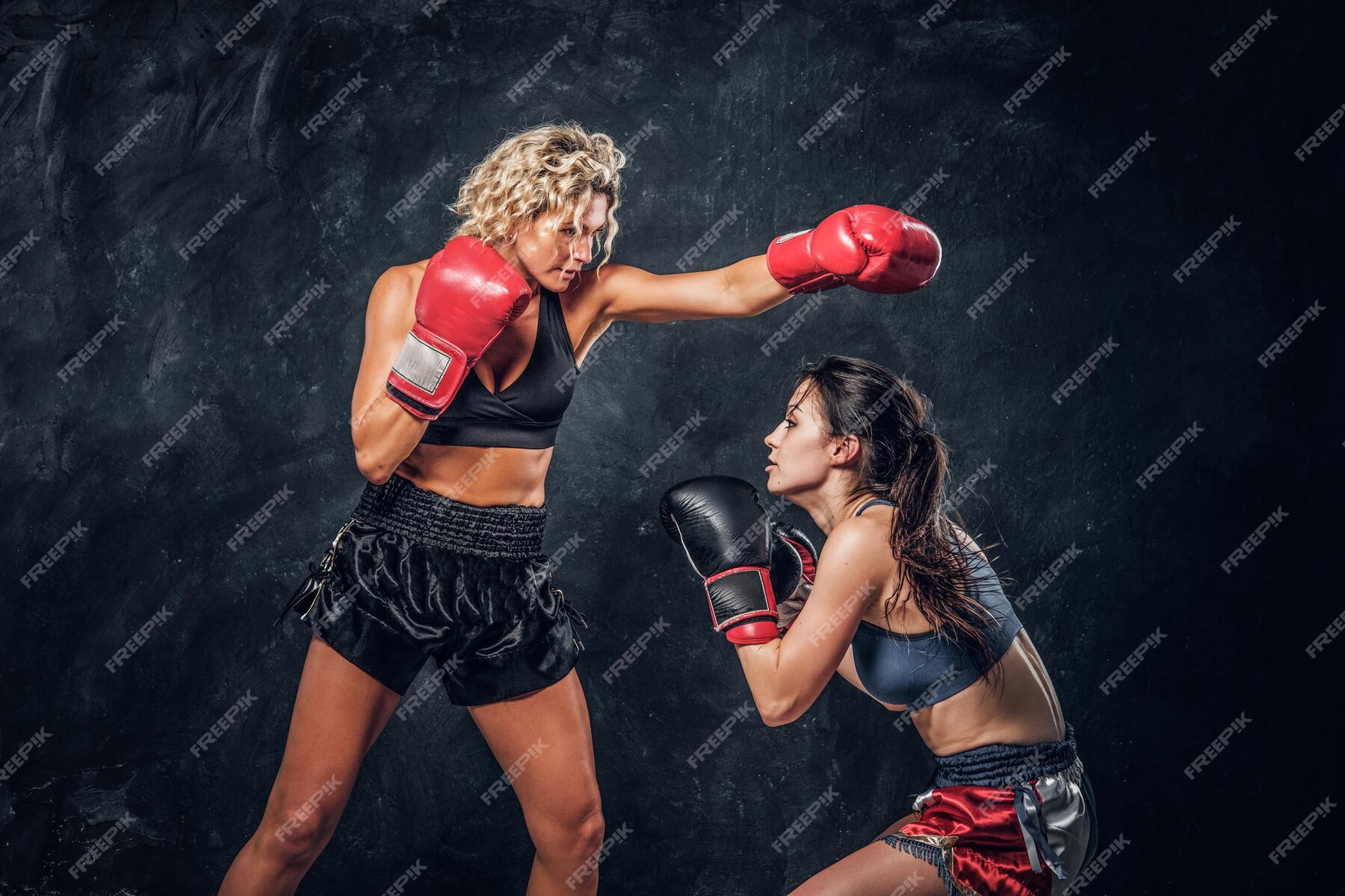 Women kick boxing