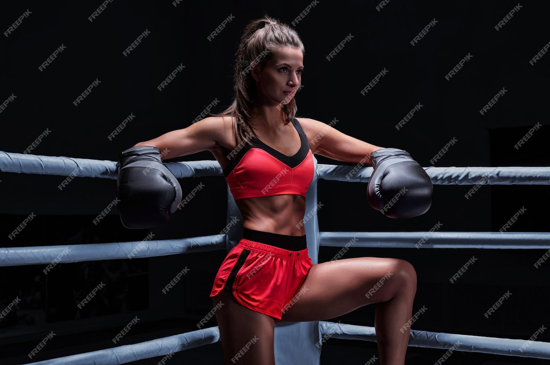 Women kick boxing