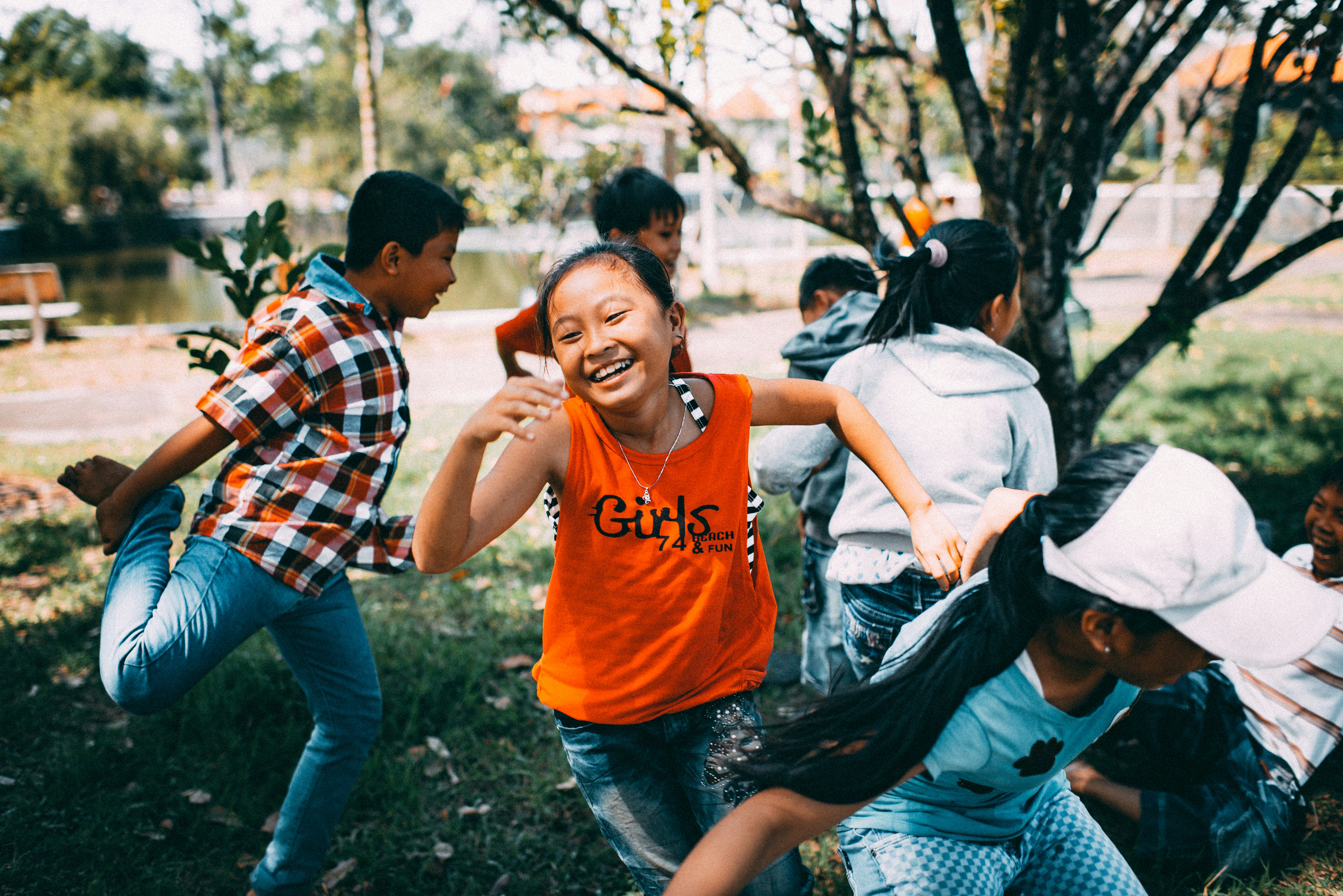 children playing outdoor games