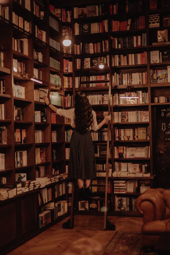 Girl in a Library