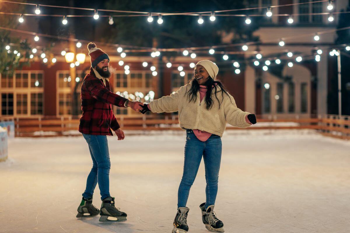 two people skating
