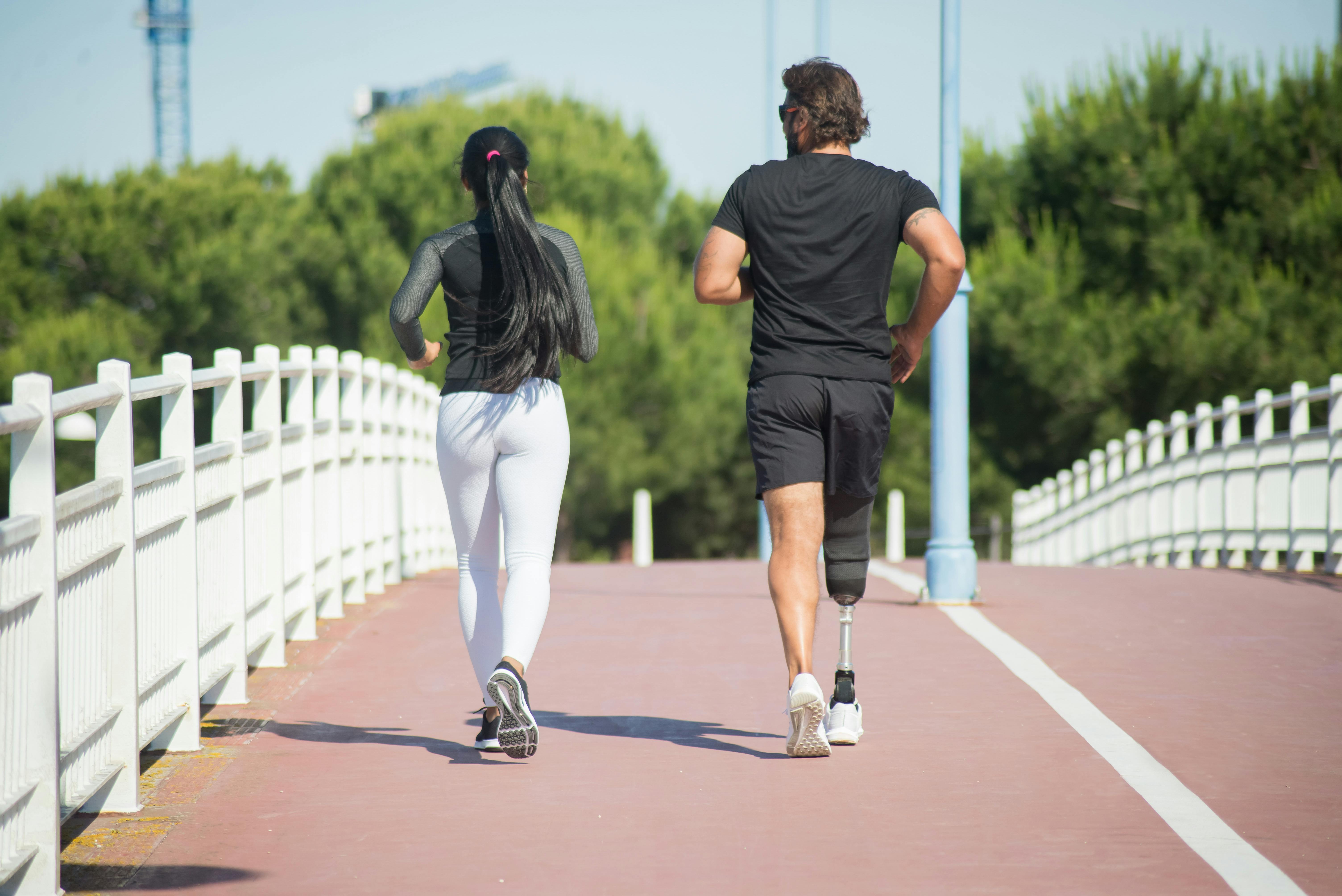 two people jogging