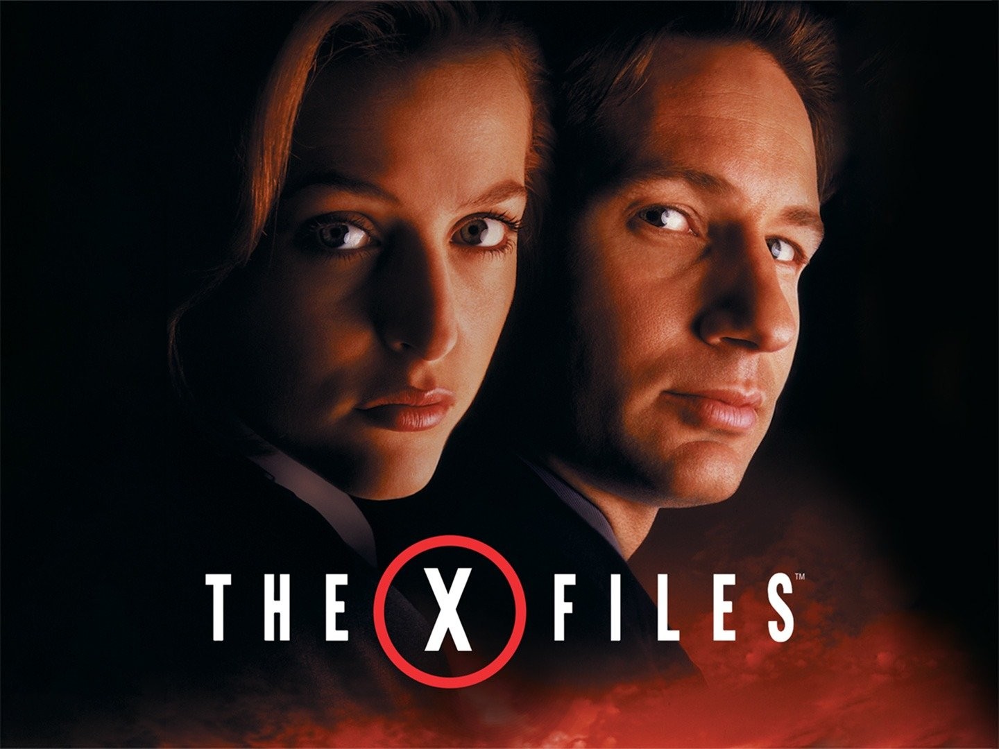 Mulder and Scully with the words The X Files beneath