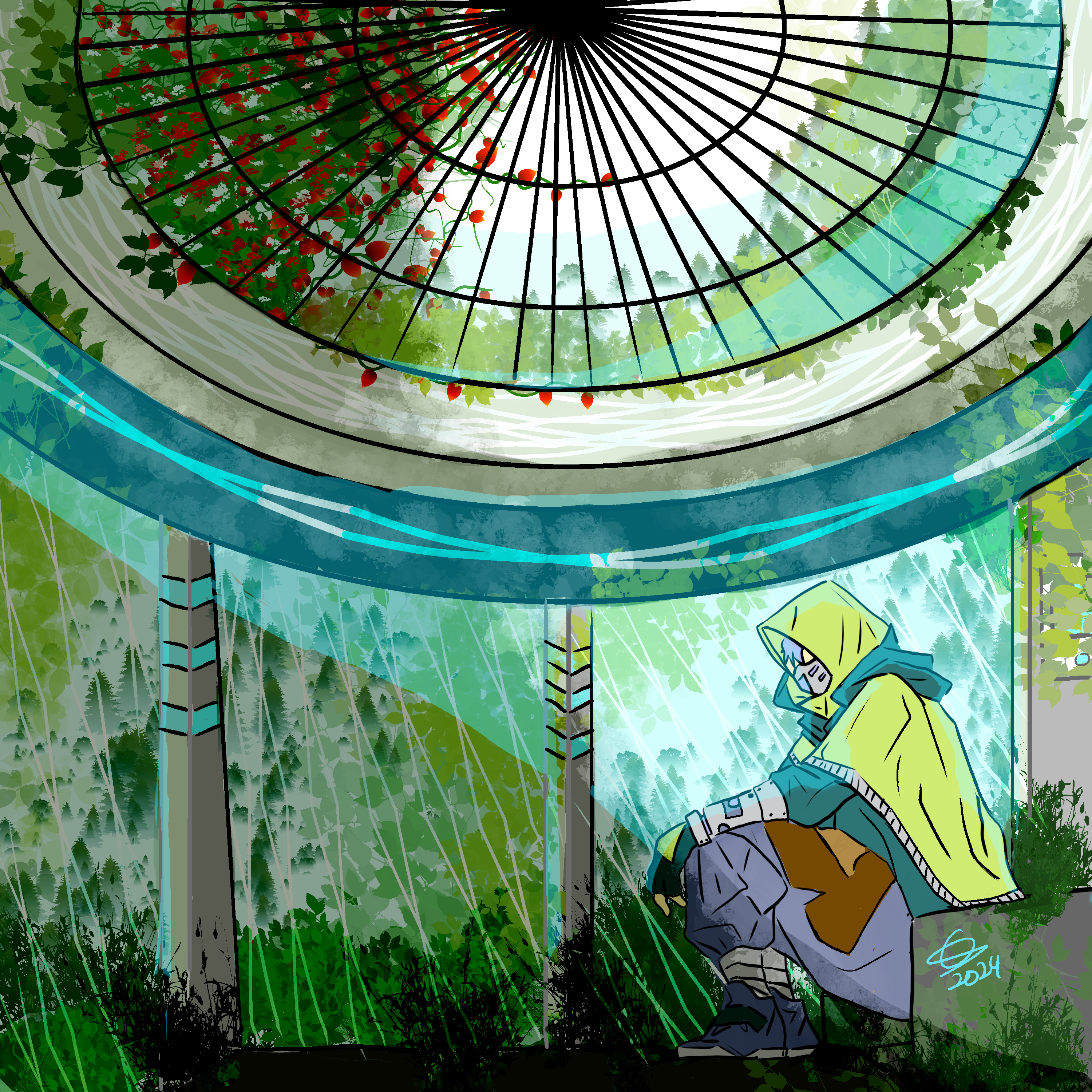 Illustration of SolarPunk by ©️Carie Ng