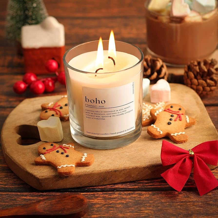 boho scented candle