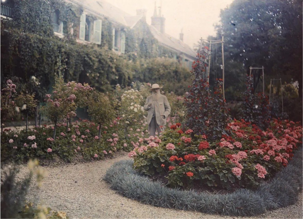 Monet in his garden