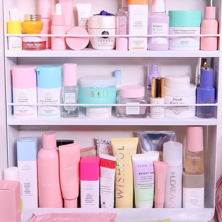 cupboard full of skincare