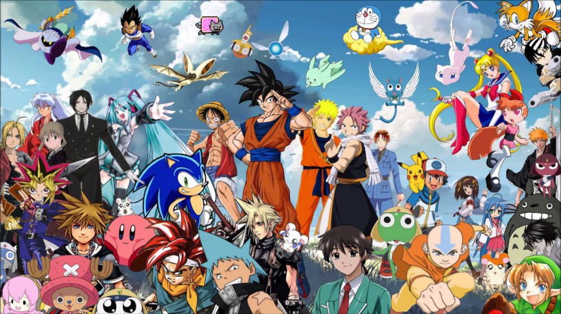 various anime and game characters