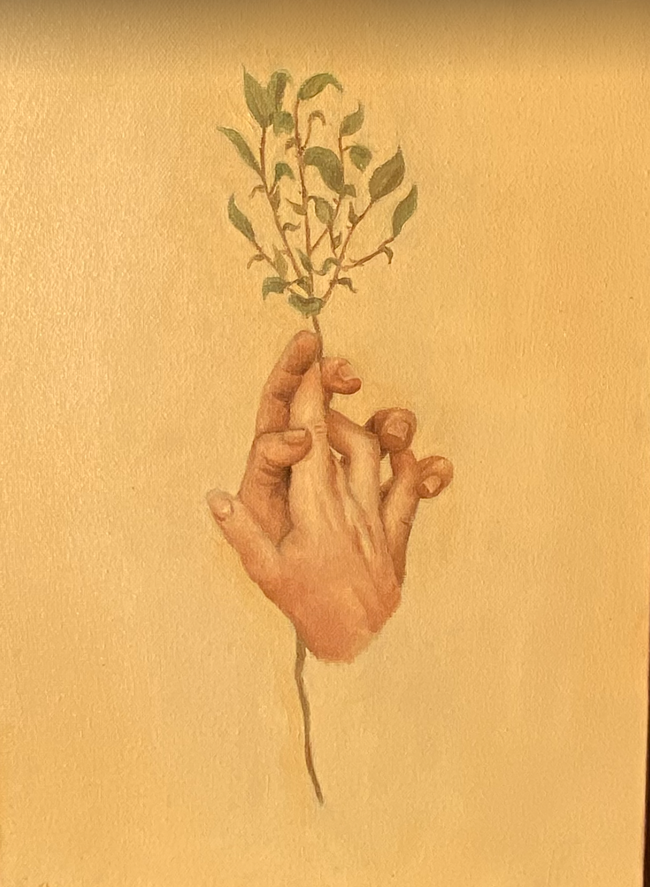 holding hands oil painting