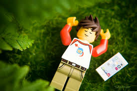 Lego figure relaxing