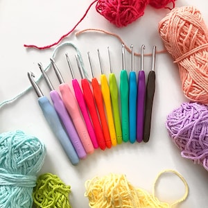 various crochet hooks